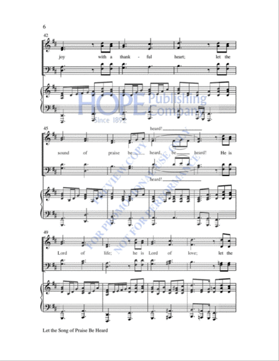 Let the Song of Praise Be Heard Choir scores gallery preview page 7