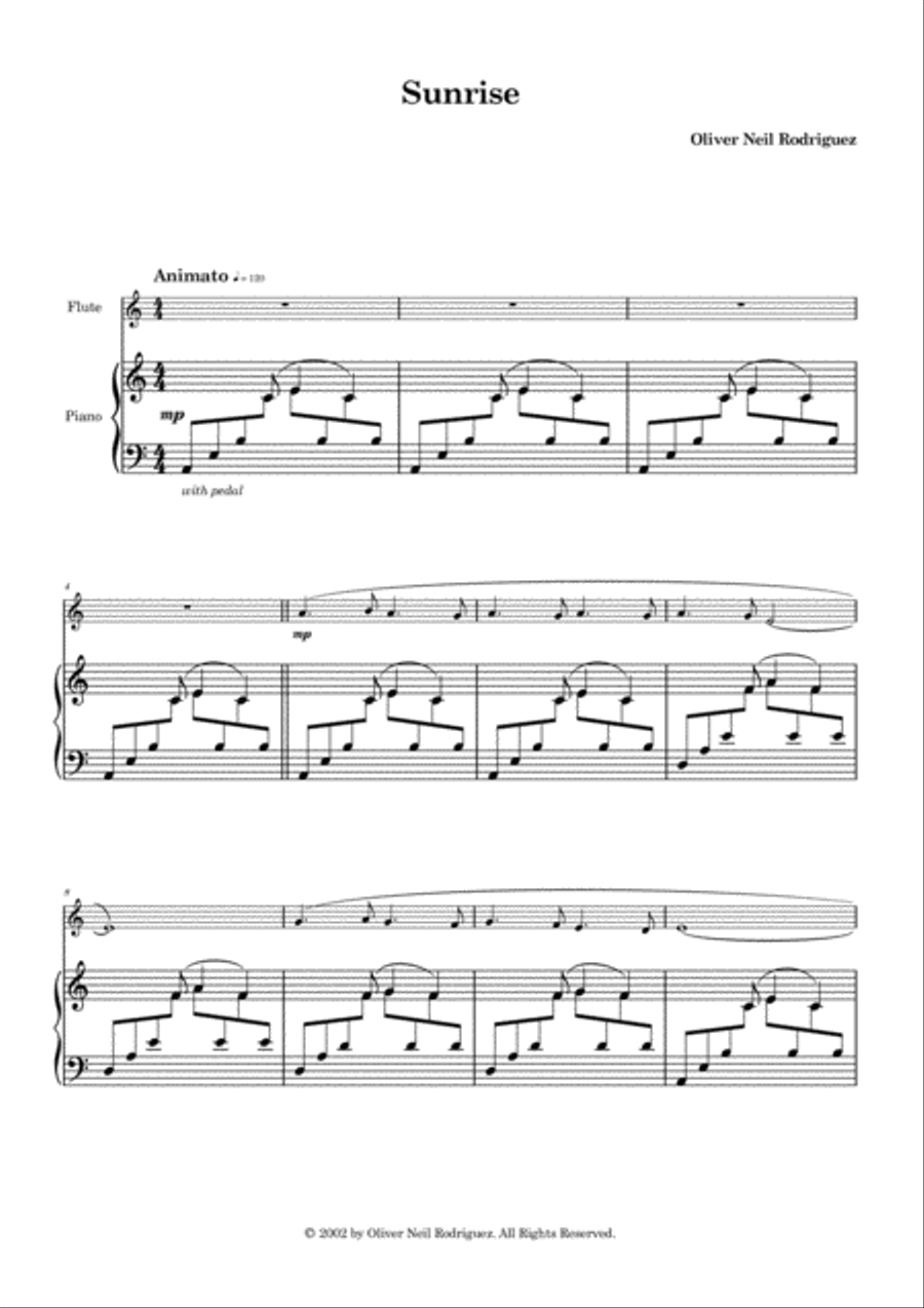 Sunrise Flute Solo scores gallery preview page 3