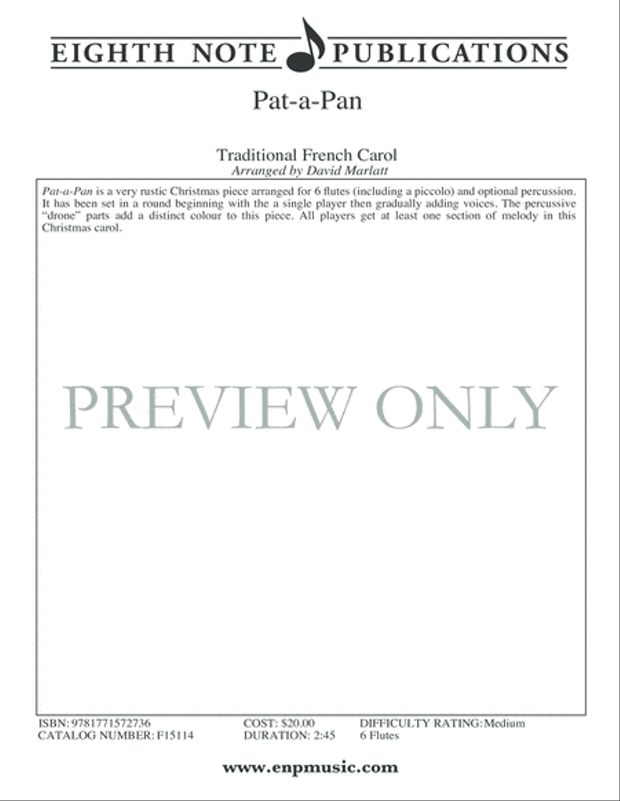 Pat-a-Pan Pat-a-Pan Small Ensemble scores gallery preview page 2