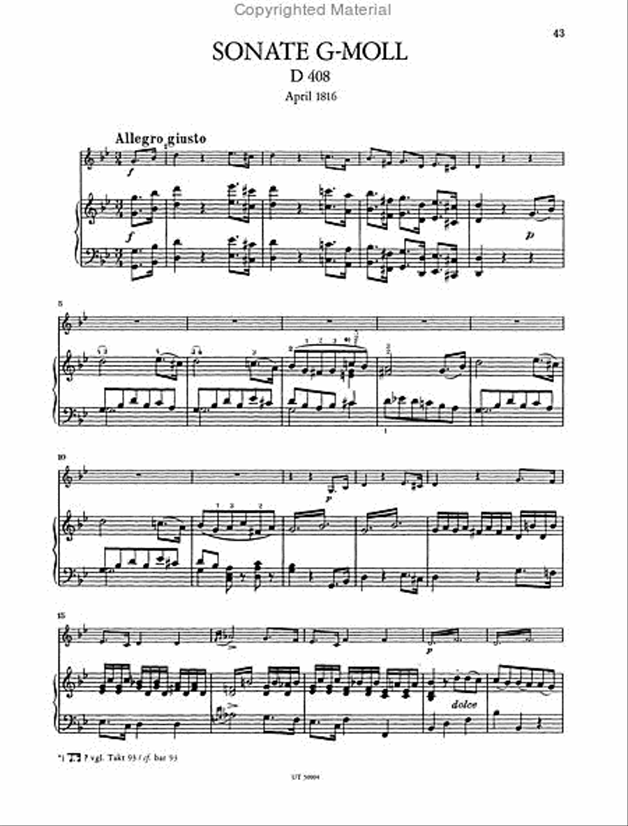 Sonatas for Piano and Violin Chamber Music scores gallery preview page 4