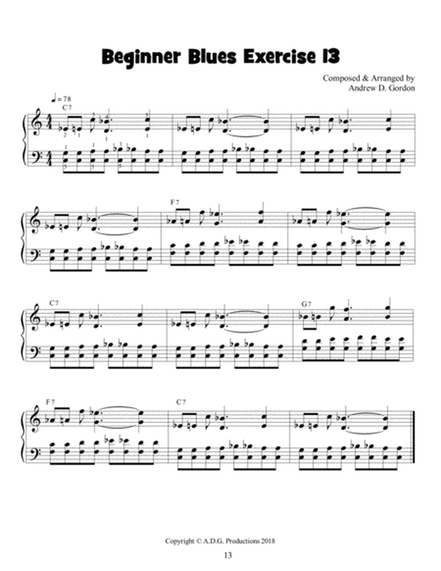 Beginner Blues Exercise 13 for Piano image number null