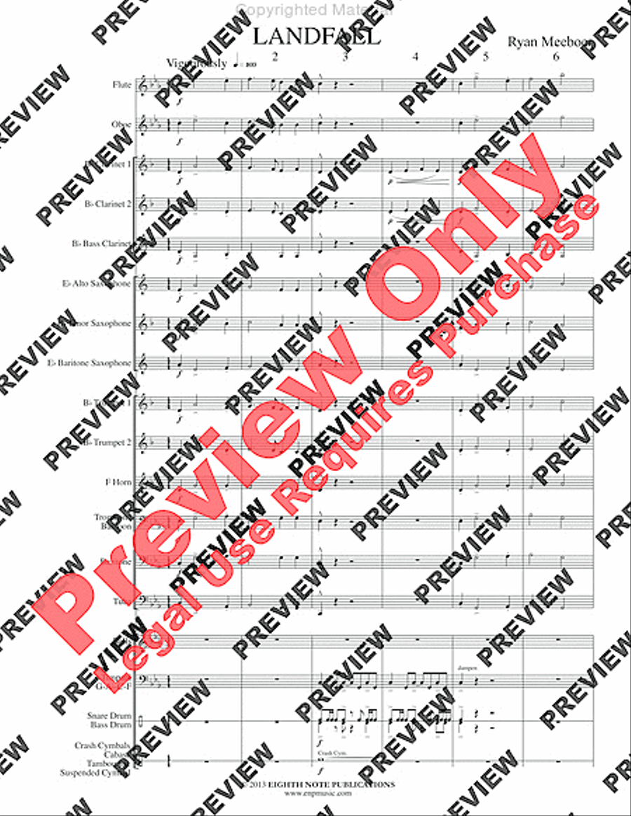 Landfall Concert Band scores gallery preview page 4