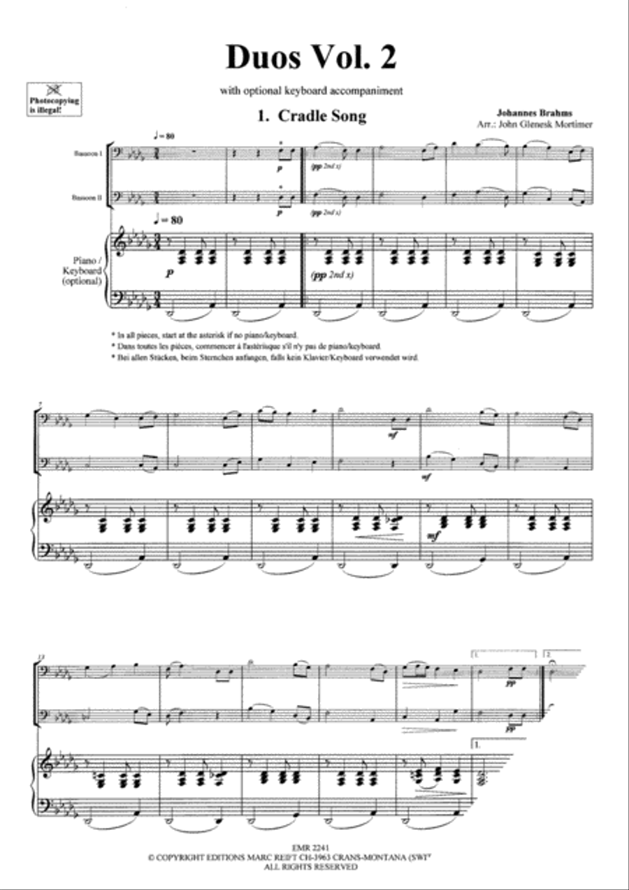 Duos Vol. 2 Bassoon scores gallery preview page 3