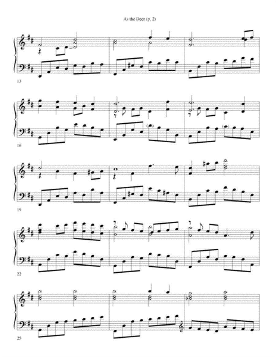 As The Deer Piano Solo scores gallery preview page 3
