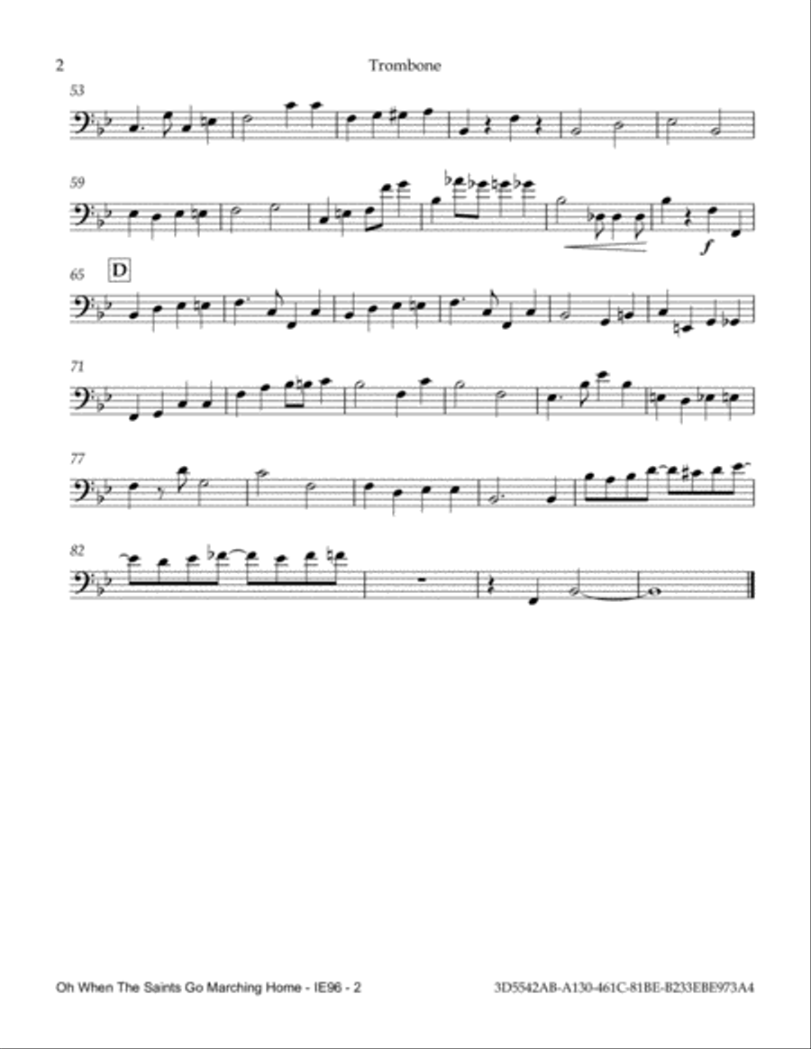 Oh When The Saints Go Marching In Concert Band scores gallery preview page 3