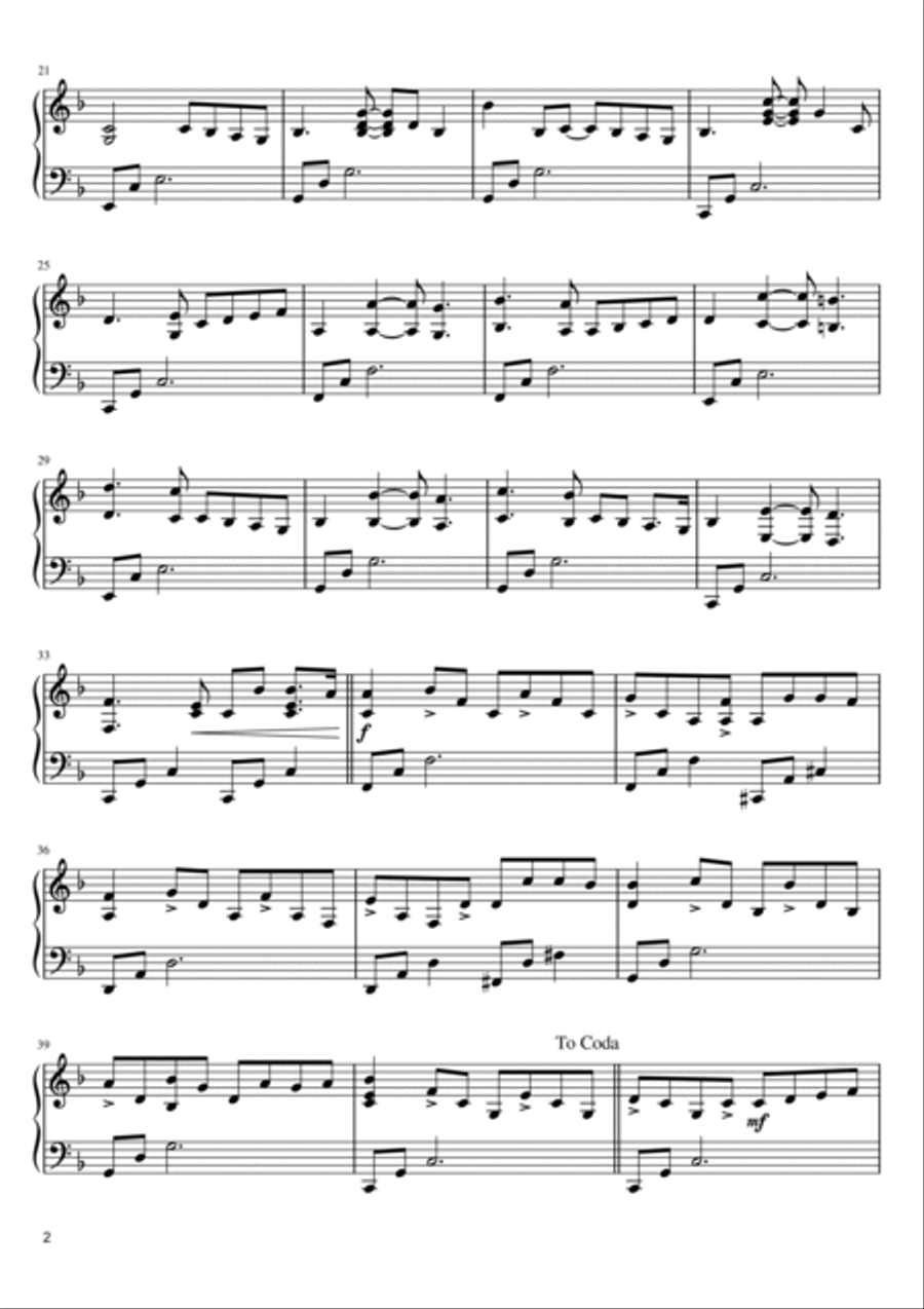 The Winner Takes It All Piano Solo scores gallery preview page 2