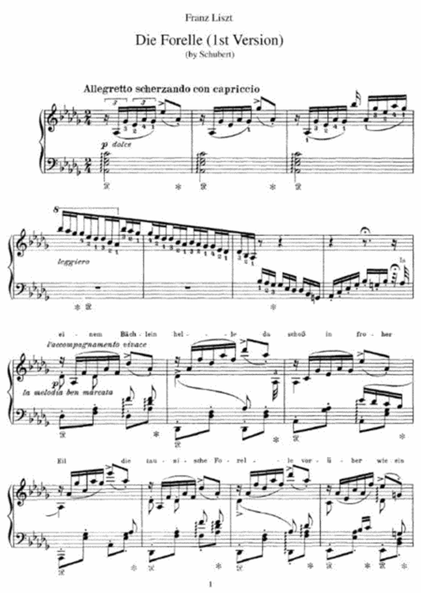 Franz Liszt - Die Forelle (1st Version) (by Schubert)
