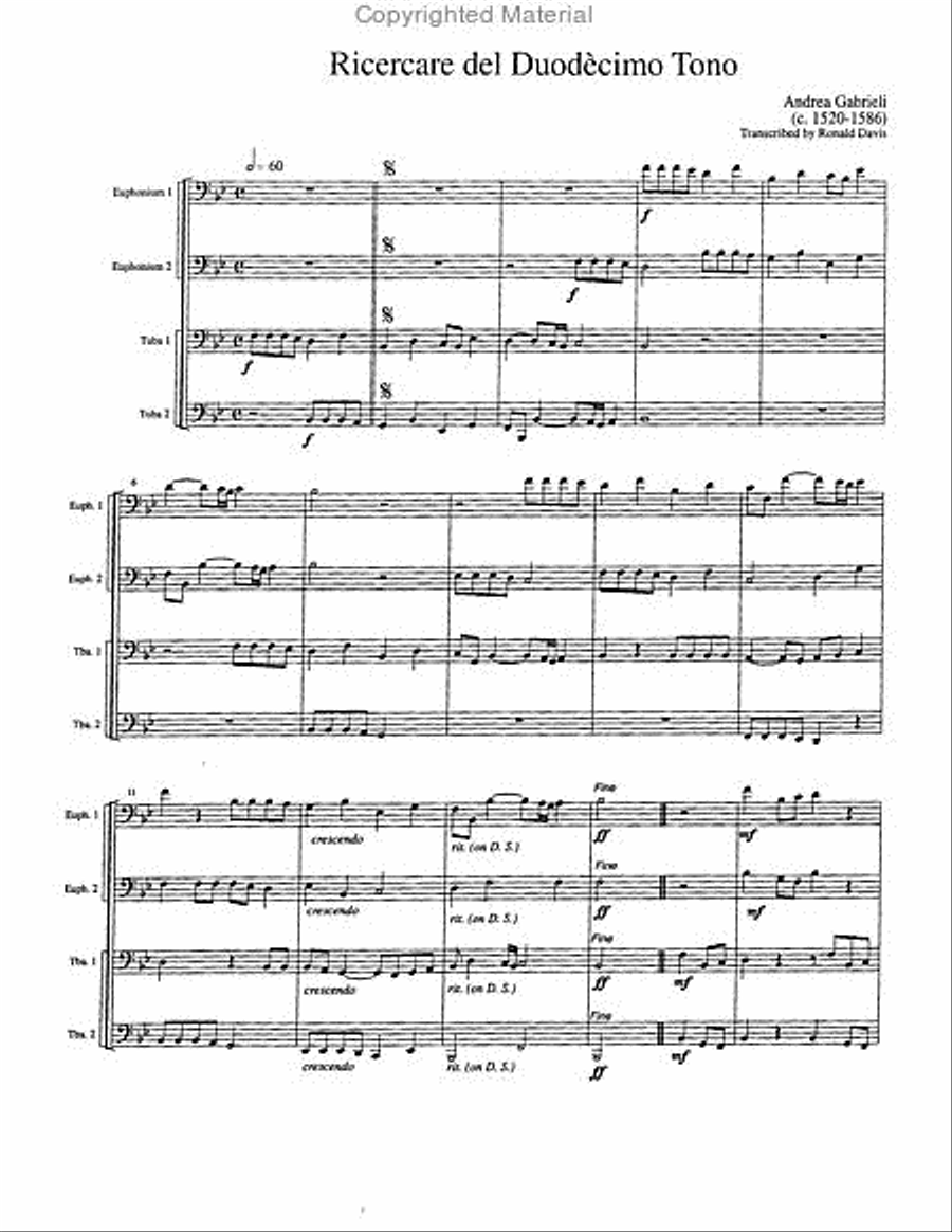Ricercare del Duodecimo Tono EETT scores gallery preview page 2