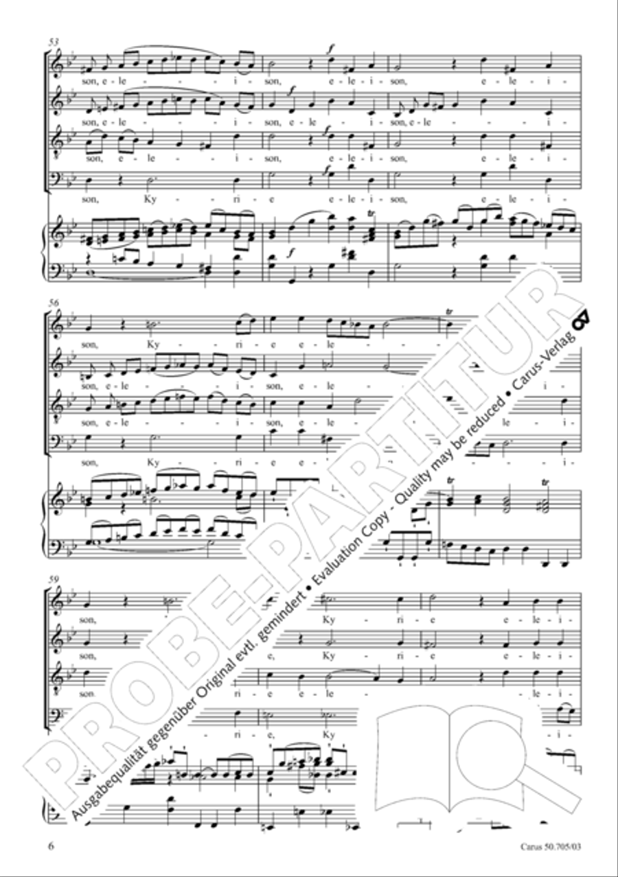 Missa in g. Hasse-Werkausgabe IV/3 4-Part scores gallery preview page 15