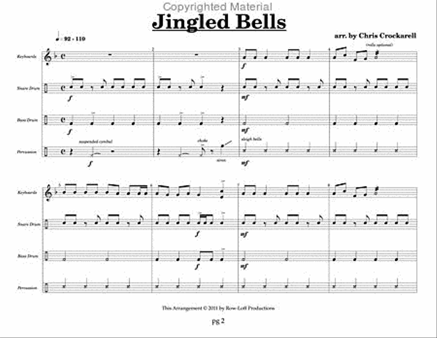 Holiday Rambler (Blast Off Series) Percussion Ensemble scores gallery preview page 3