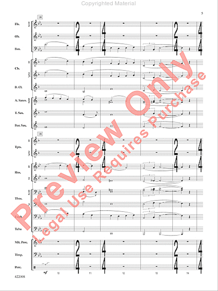 Colonial Song Concert Band scores gallery preview page 4