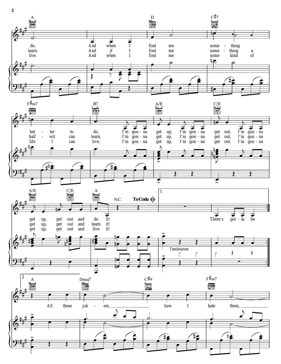 There's Gotta Be Something Better Than This Piano, Vocal, Guitar scores gallery preview page 2