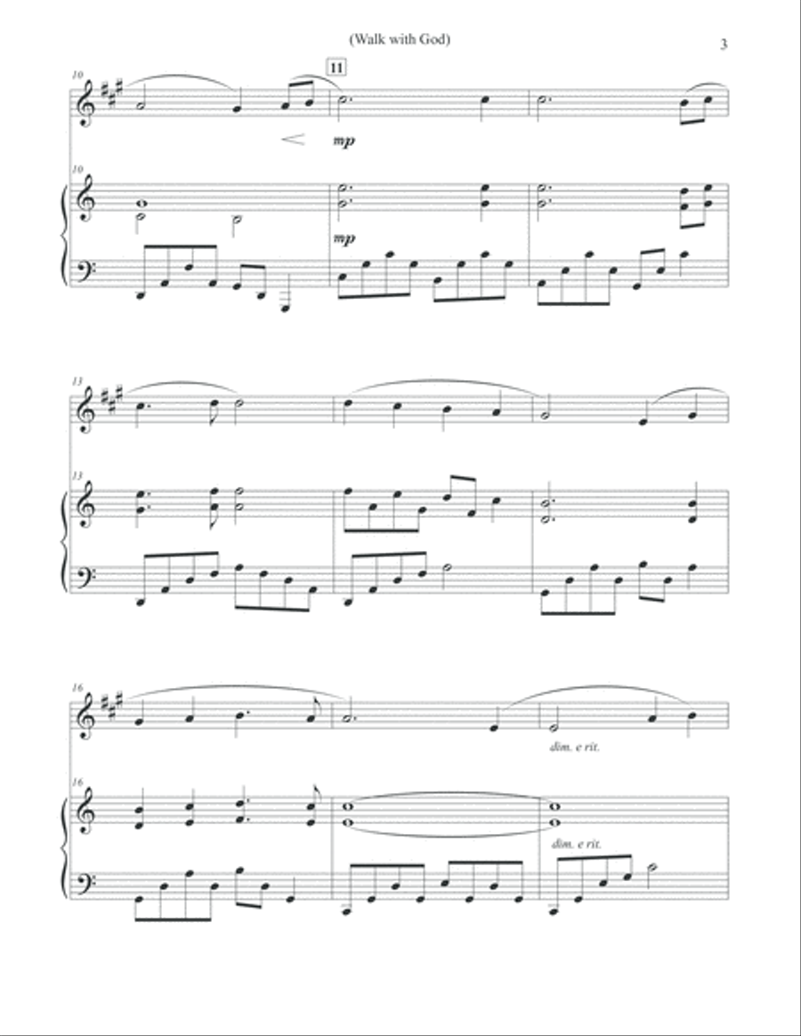 Walk with God - Alto Sax & Piano Alto Saxophone scores gallery preview page 3