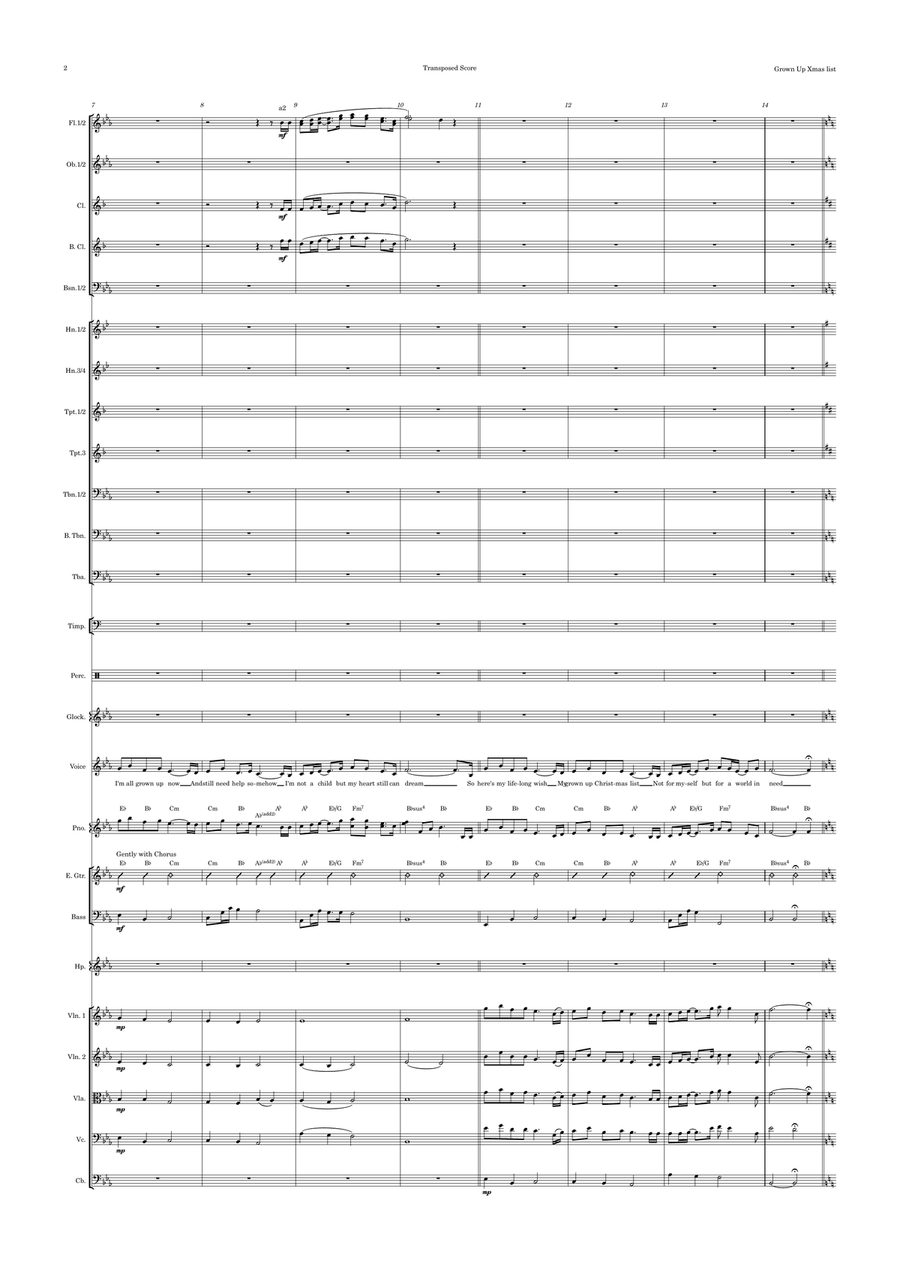 Grown-up Christmas List Full Orchestra scores gallery preview page 2