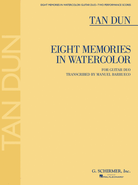 Eight Memories in Watercolor by Tan Dun Acoustic Guitar - Sheet Music