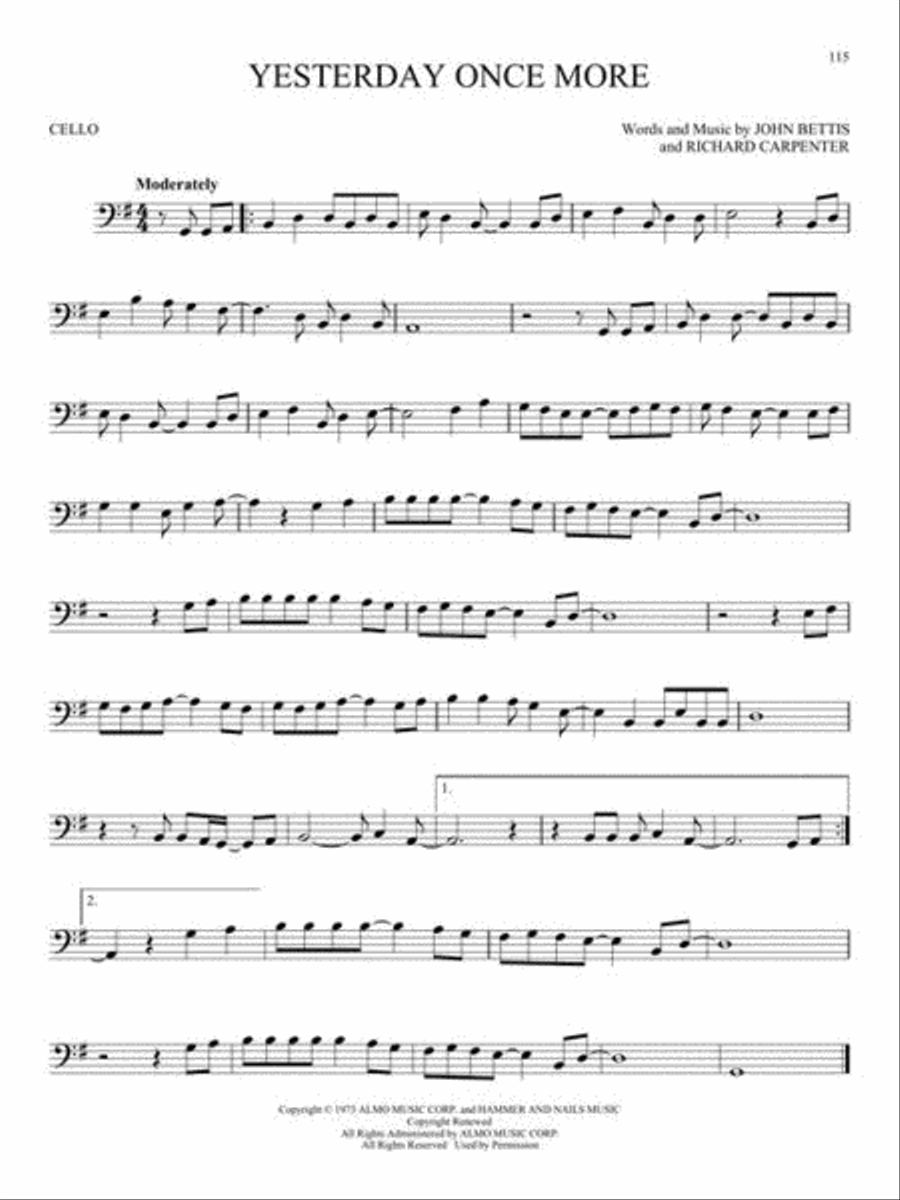 101 Most Beautiful Songs 101 Most Beautiful Songs Cello scores gallery preview page 7