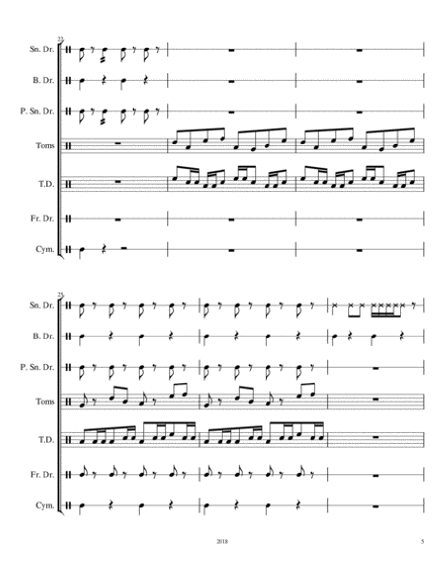 Drumline 2 Marching Band scores gallery preview page 5