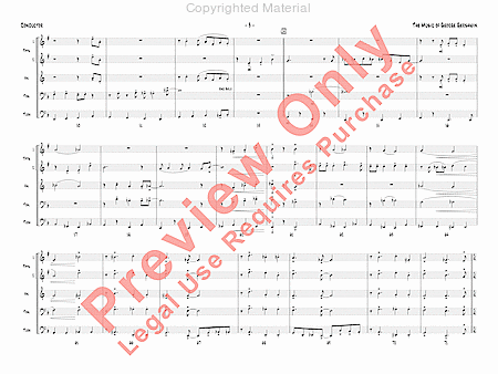 The Music of George Gershwin for Brass Quintet by George Gershwin Jazz Ensemble - Sheet Music