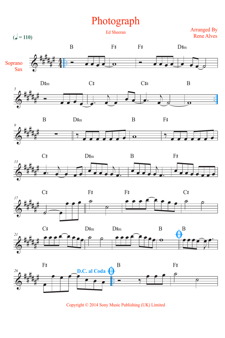 Photograph Soprano Saxophone scores gallery preview page 1