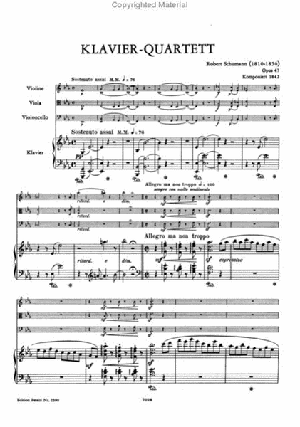 Piano Quartet, Opus 47