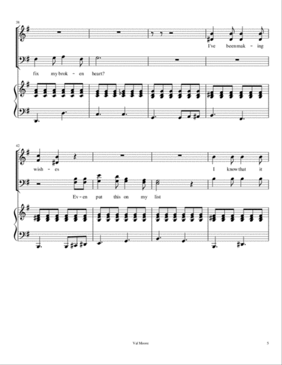 Santa, Can You Fix My Broken Heart 4-Part scores gallery preview page 5