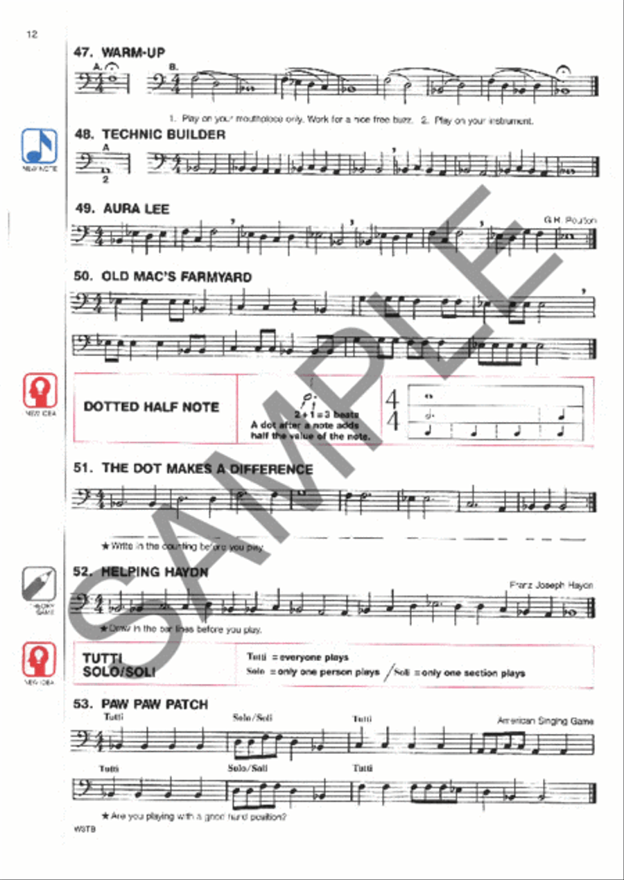 Best in Class, Book 1 - Trombone Concert Band Methods scores gallery preview page 2