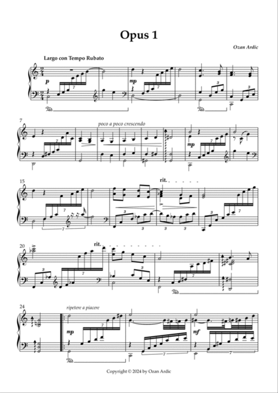 Opus 1 Opus 1 Piano Solo scores gallery preview page 3