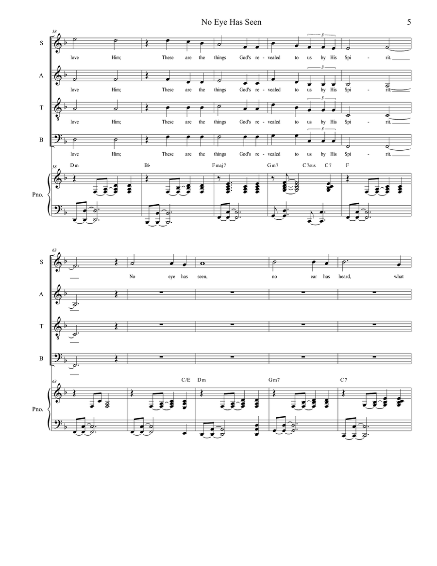 No Eye Has Seen No Eye Has Seen 4-Part scores gallery preview page 5