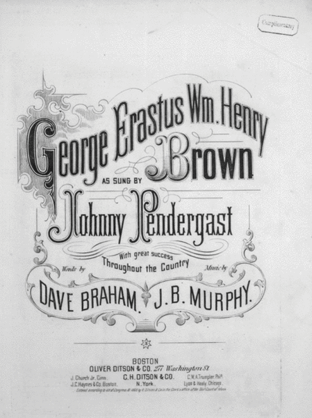 George Erastus Wm. Henry Brown
