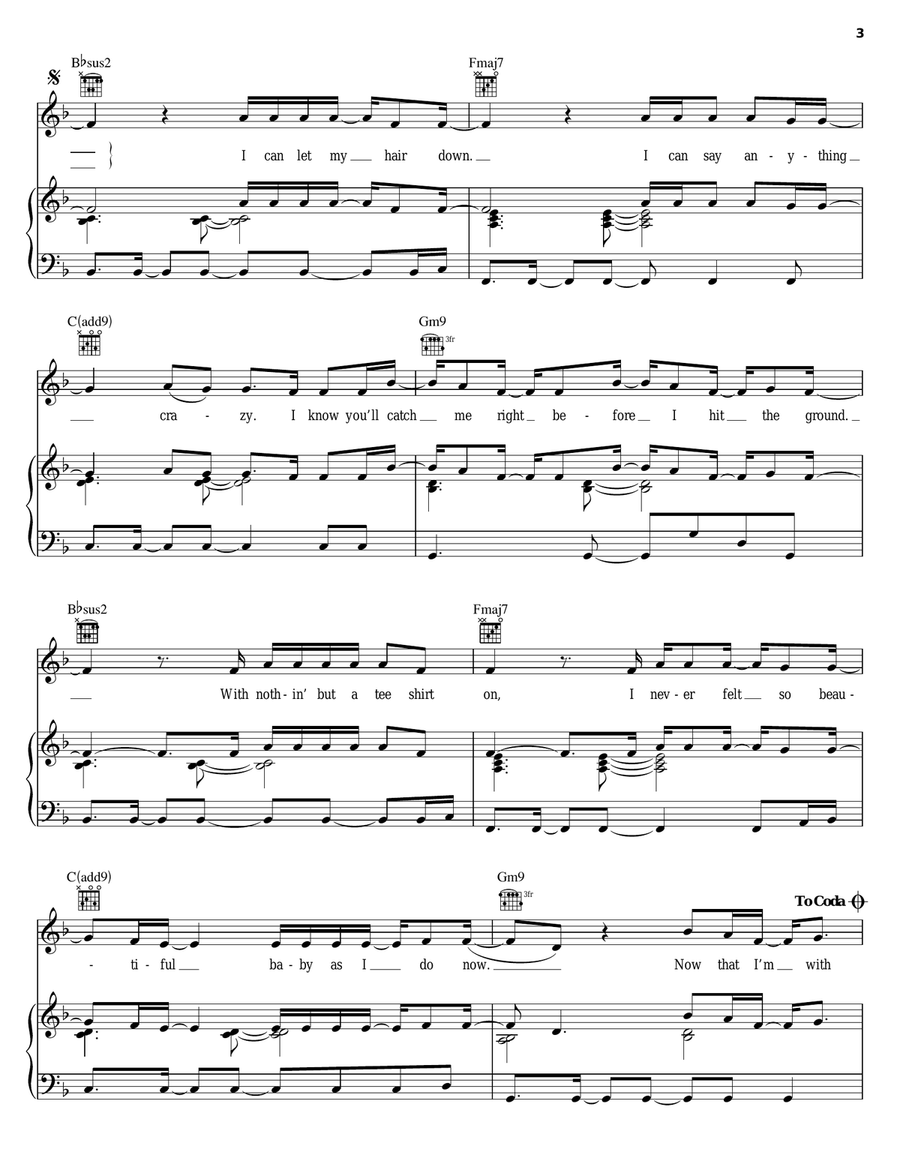 With You With You Piano, Vocal, Guitar scores gallery preview page 3