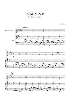 Book cover for Canon in D for Alto Sax and Piano