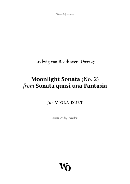 Moonlight Sonata by Beethoven for Viola Duet image number null
