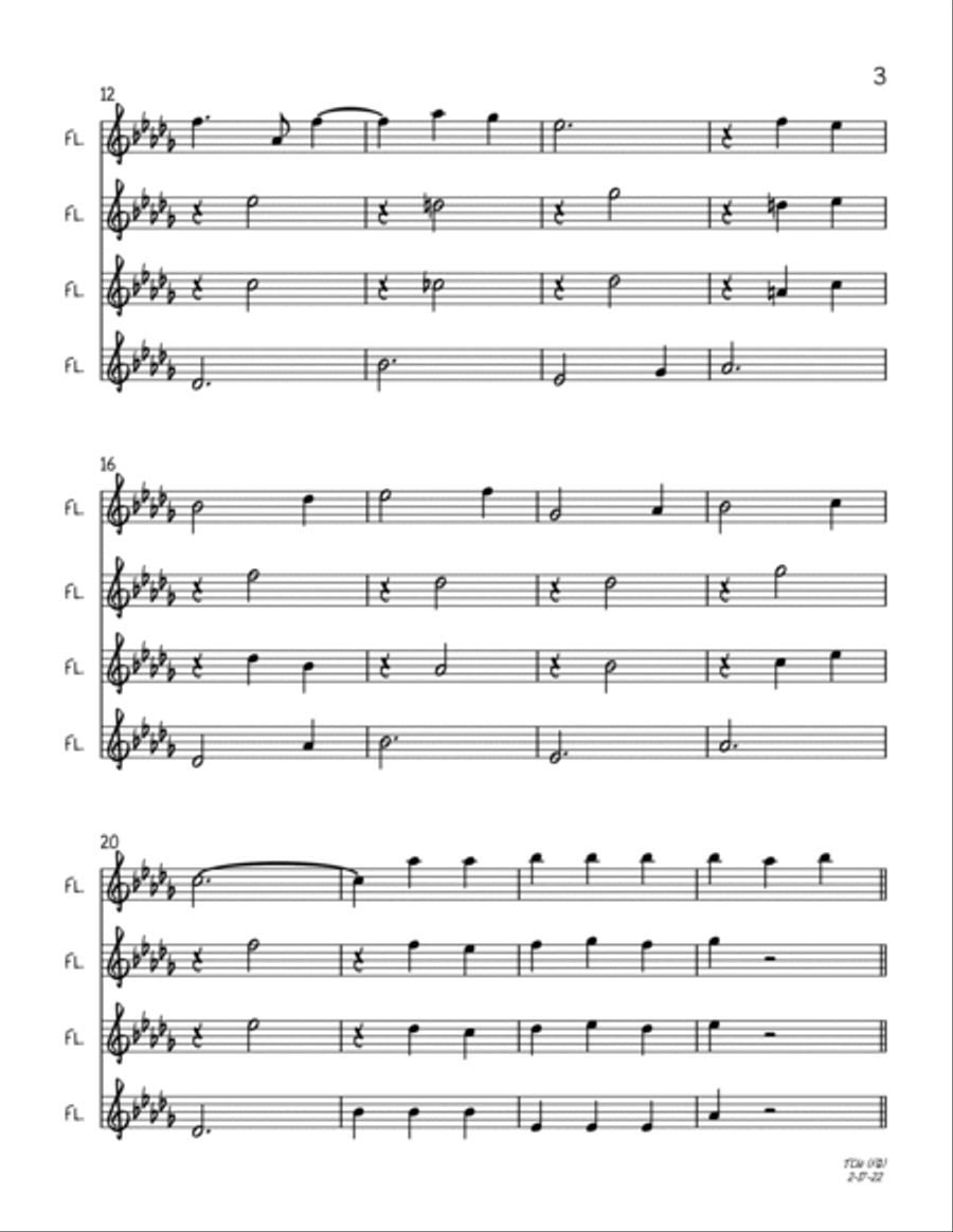 The Christmas Waltz Woodwind Quartet scores gallery preview page 3