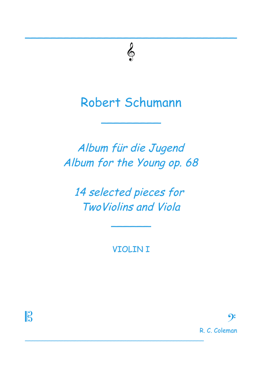 Robert Schumann Albun for the Young op. 68 35 selected pieces for string trio image number null