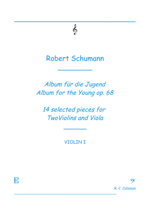 Book cover for Robert Schumann Albun for the Young op. 68 35 selected pieces for string trio
