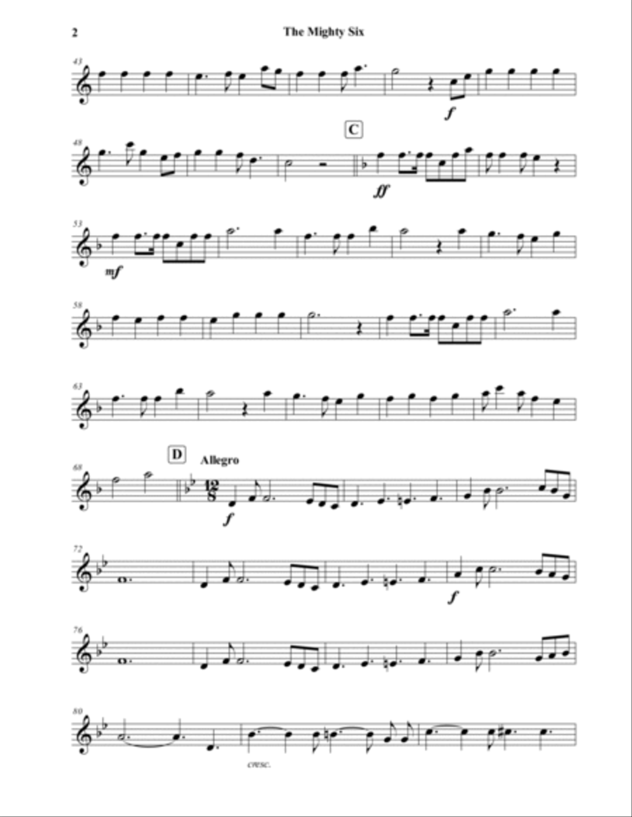 OBOE: The Mighty Six - Armed Services Medley with SPACE FORCE Concert Band scores gallery preview page 2