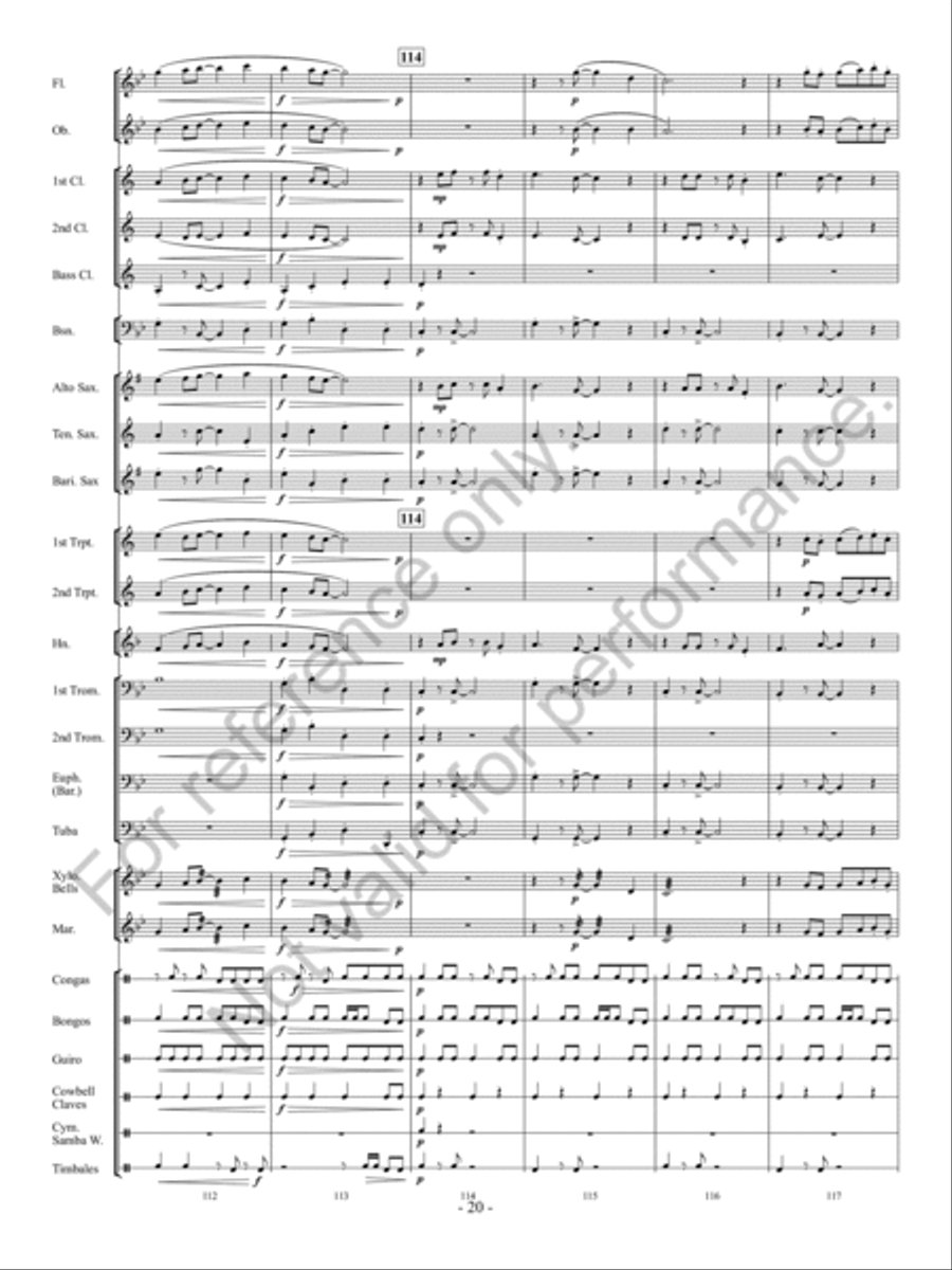 Calle Arriba! Concert Band scores gallery preview page 21