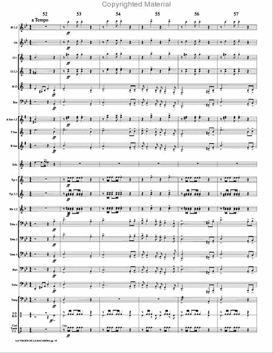 La Virgen de la Macarena La Virgen de la Macarena Concert Band scores gallery preview page 13
