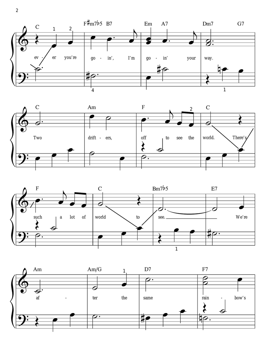 Moon River Moon River Easy Piano scores gallery preview page 2