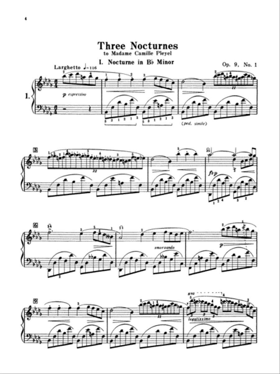 Chopin -- 19 Nocturnes Piano Solo scores gallery preview page 8