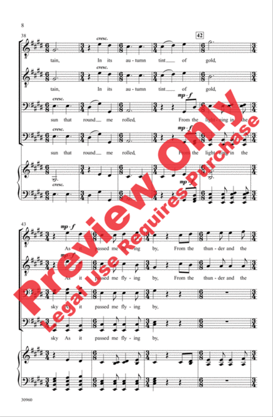 Demon in My View Men's Choir scores gallery preview page 8