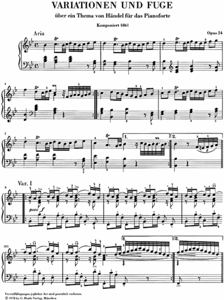 Händel Variations Op. 24