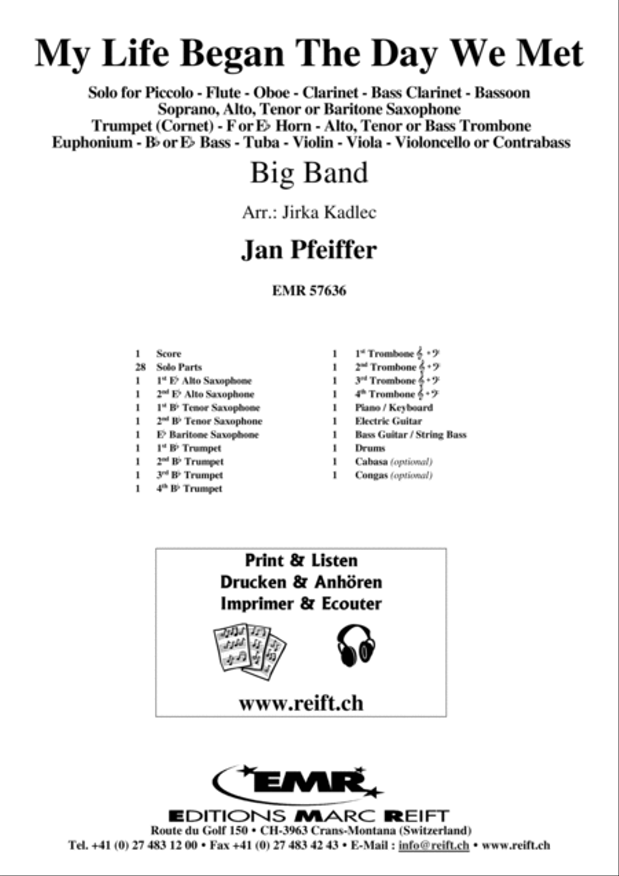 My Life Began The Day We Met Big Band scores gallery preview page 2