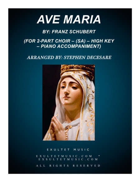 Ave Maria (for 2-part choir (SA) - High Key - Piano accompaniment) image number null