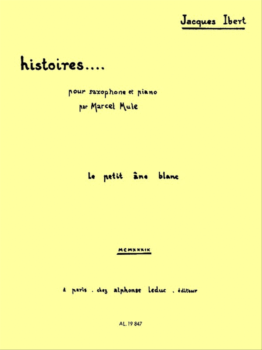 Le Petit Ane Blanc Alto Saxophone scores gallery preview page 1