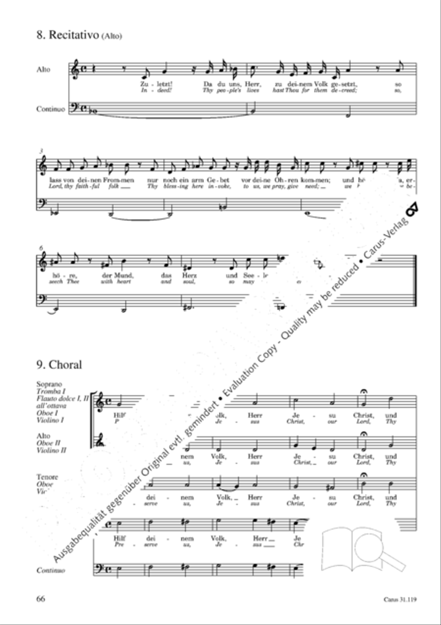 Praise the Lord, O Jerusalem (Preise, Jerusalem, den Herrn) 4-Part scores gallery preview page 67