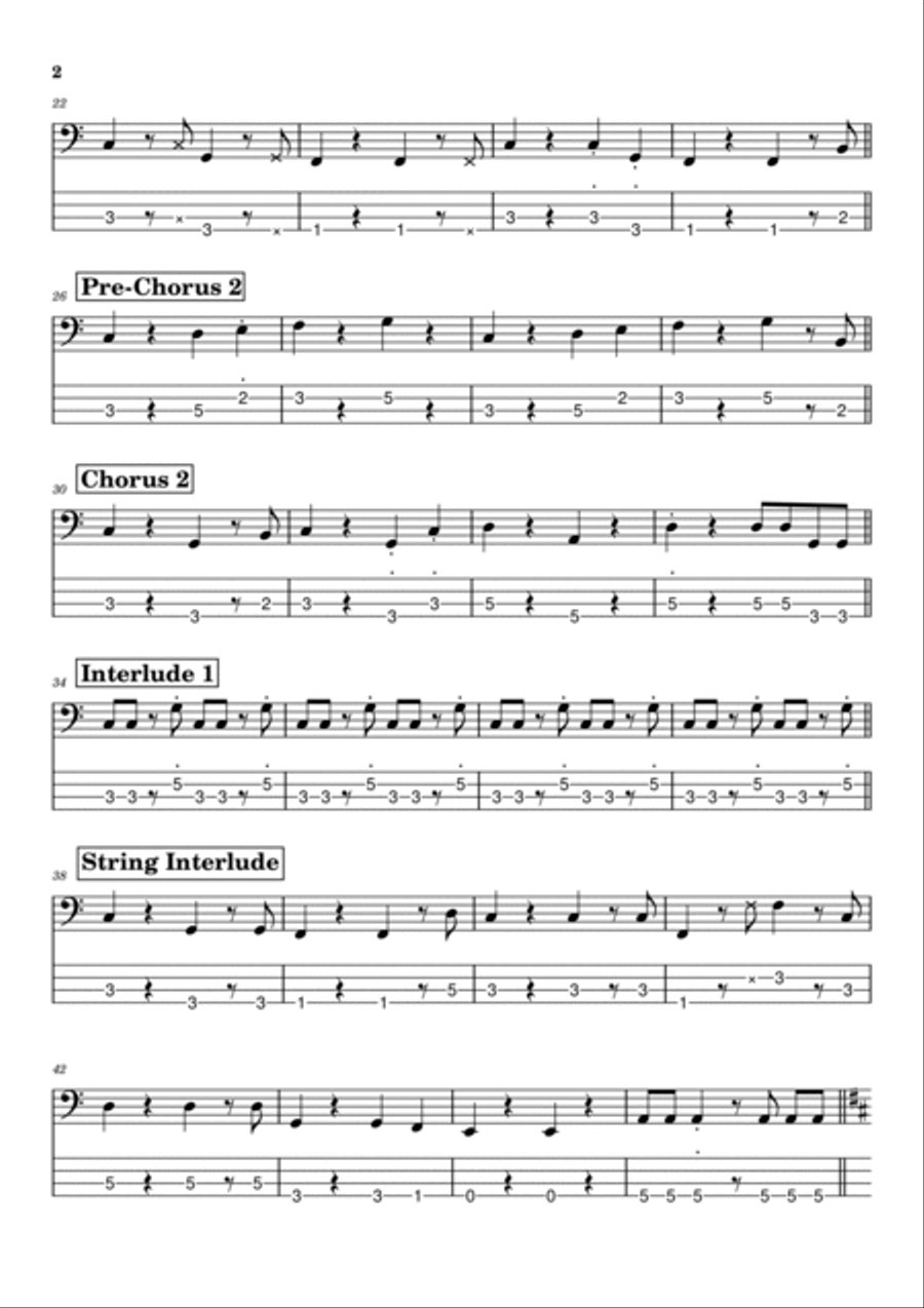 My Girl Guitar Tablature scores gallery preview page 2