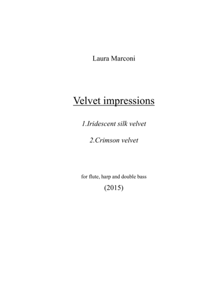 Velvet impressions (1. Iridescent silk velvet 2. Crimson velvet) image number null
