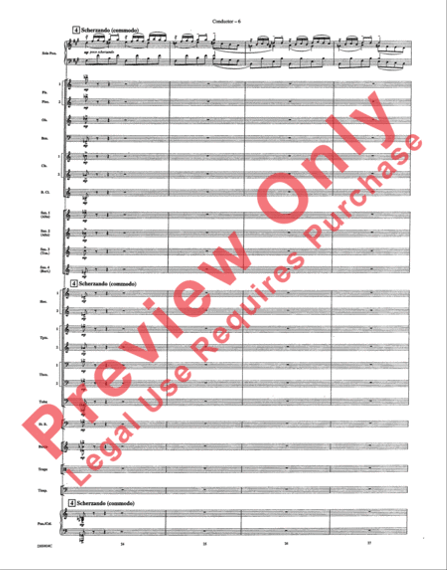 Rhapsody in Blue (Setting for Piano and Wind Ensemble) Concert Band scores gallery preview page 13