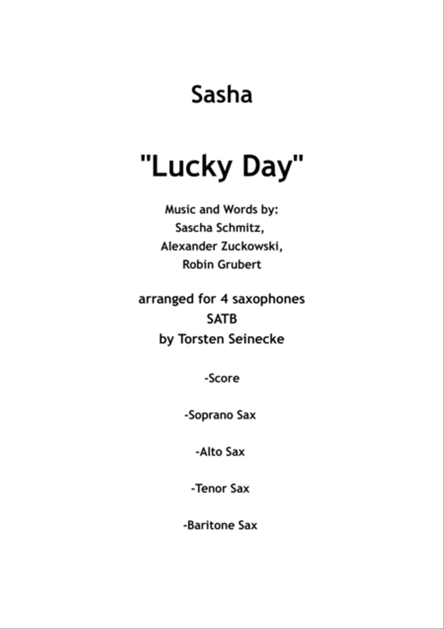 Lucky Day Woodwind Quartet scores gallery preview page 1